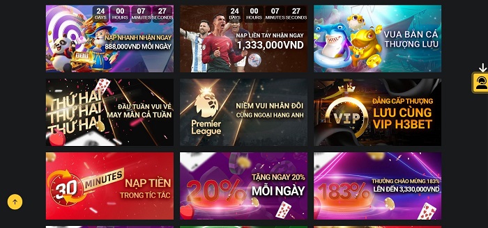 Nhà Cái Uy tín H3bet Sản phẩm đa dạng tỷ lệ kèo hấp dẫn